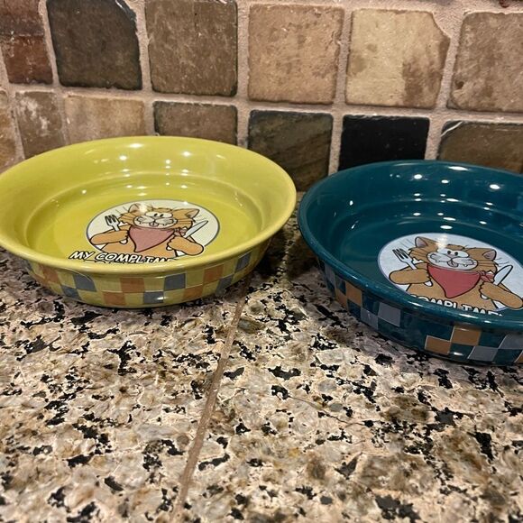 Vintagee My Compliments To The Chef Cat Dishes - Picture 12 of 16